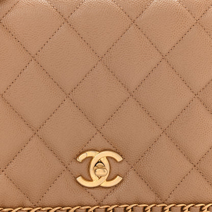 Chanel Caviar Quilted Never Ending Chain Flap Beige 8 of 10