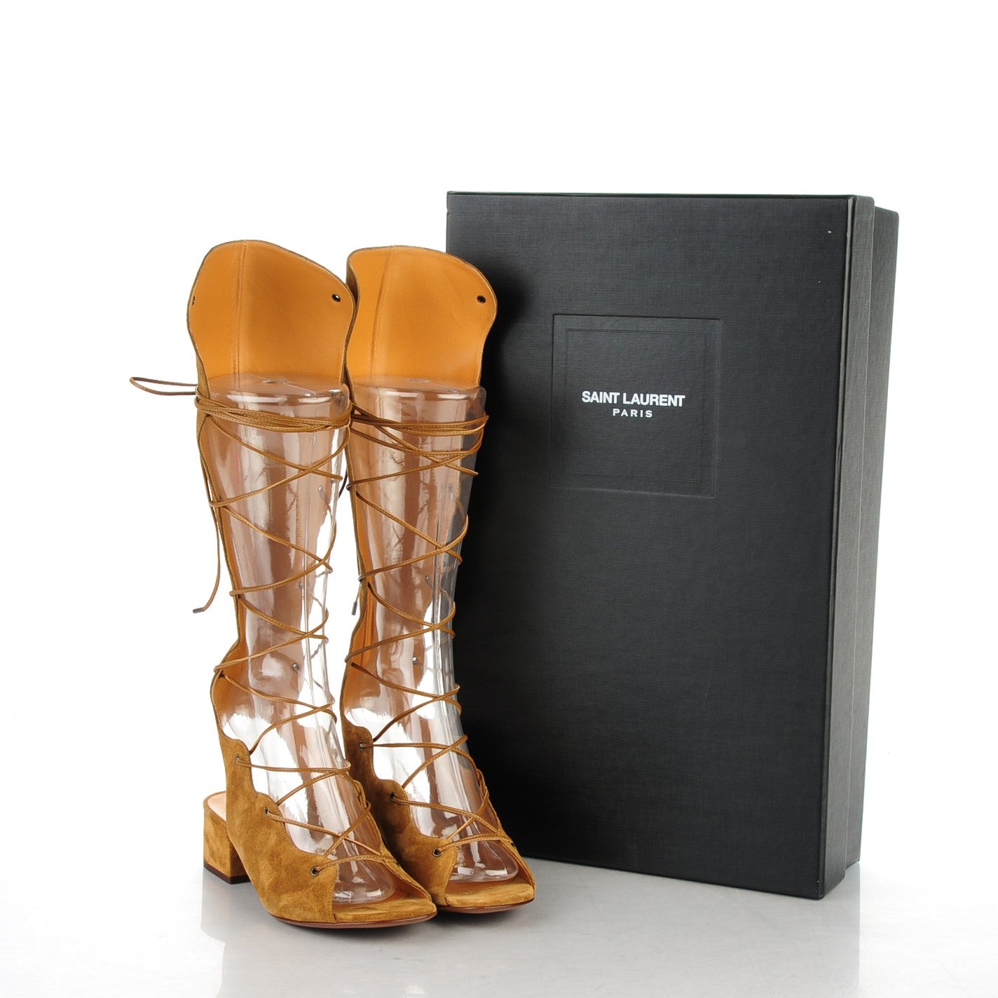 Suede Babies Knee High Gladiator Sandals Tan