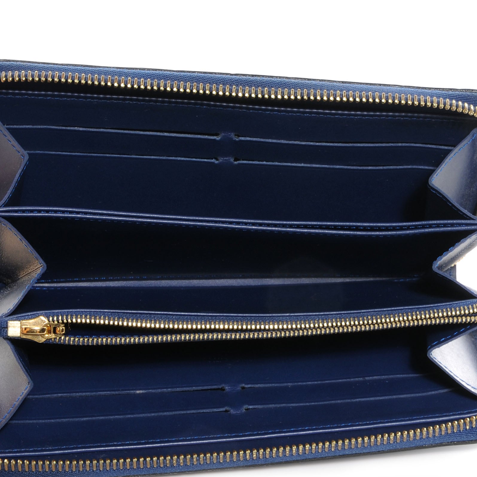 Louis Vuitton Vernis Zippy Wallet Grand Blue 5 of 7
