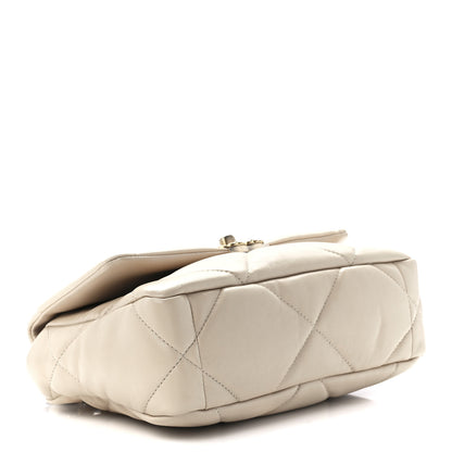 Chanel Lambskin Quilted Medium Chanel 19 Flap Light Beige 4 of 12