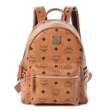 MCM Visetos Side Stud Mini Stark Backpack Cognac 1 of 11