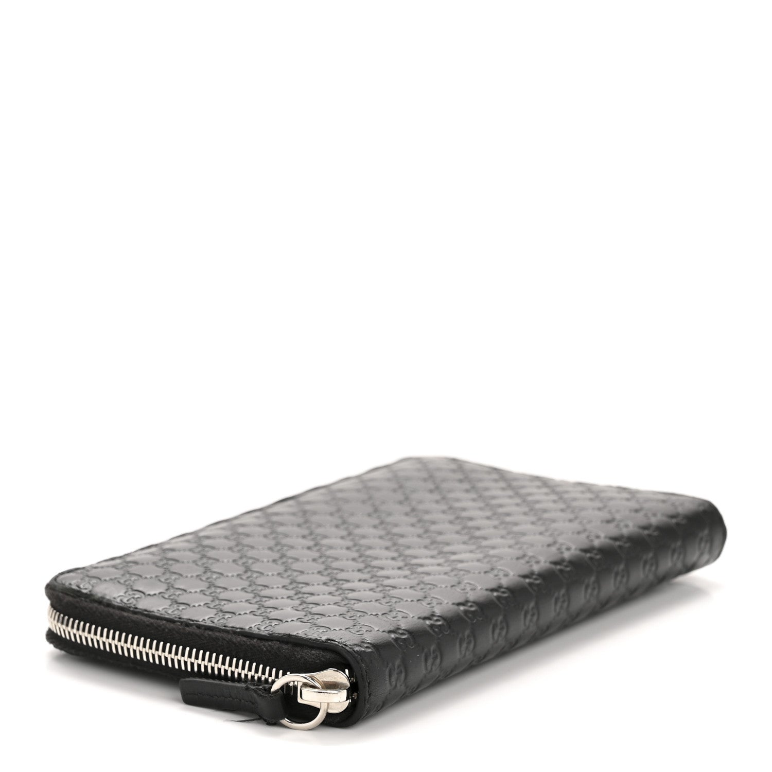 Gucci Microguccissima Large Zip Around Organizer Wallet Black 4 of 9