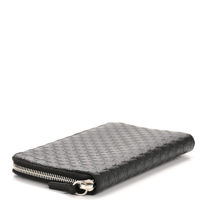Gucci Microguccissima Large Zip Around Organizer Wallet Black 4 of 9