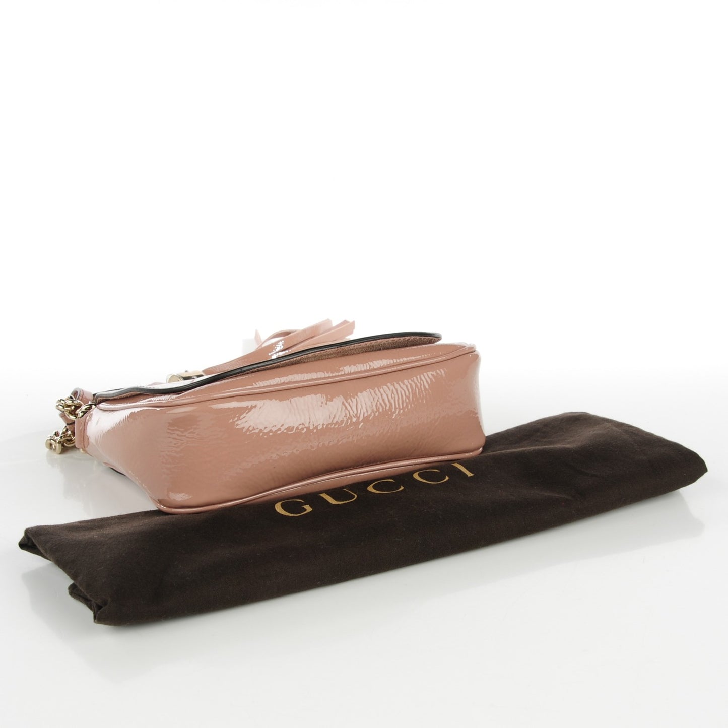 Patent Small Soho Flap Crossbody Dark Cipria