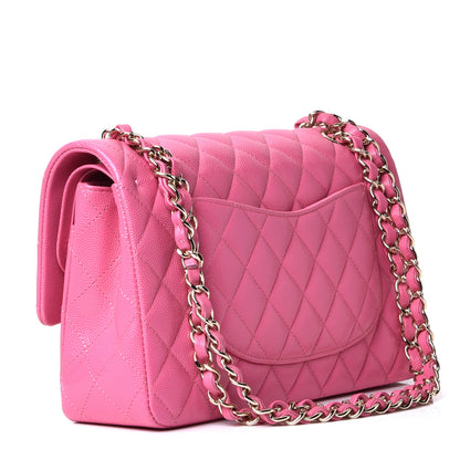 Chanel Caviar Quilted Medium Double Flap Pink 3 of 8