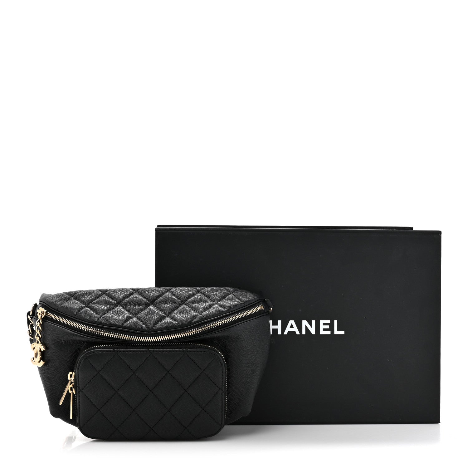 Chanel Caviar Quilted Business Affinity Waist Belt Bag Black 11 of 11