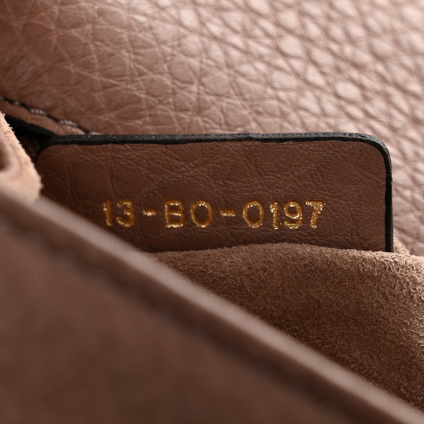 Grained Calfskin Small Diorama Flap Bag Taupe