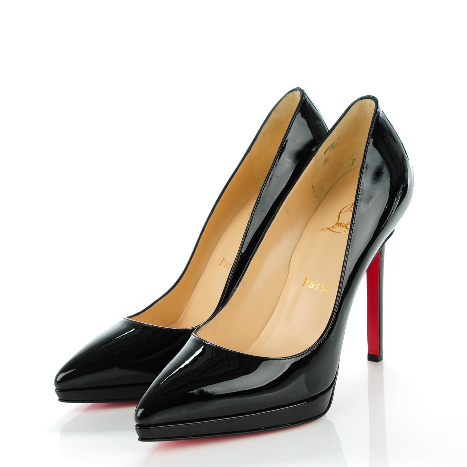 Christian Louboutin Patent Pigalle Plato 120 Pumps 38 Black 3 of 7