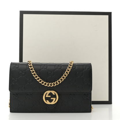 Gucci Guccissima Icon Chain Wallet Black 13 of 13