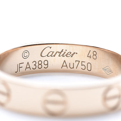 Cartier 18K Pink Gold 3.5mm LOVE Wedding Band Ring 48 4.5 4 of 4