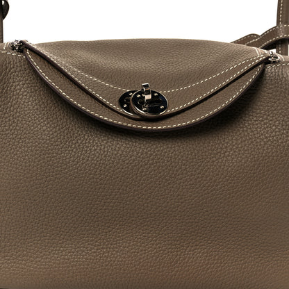 Hermes Taurillon Clemence Lindy 26 Etoupe 14 of 17