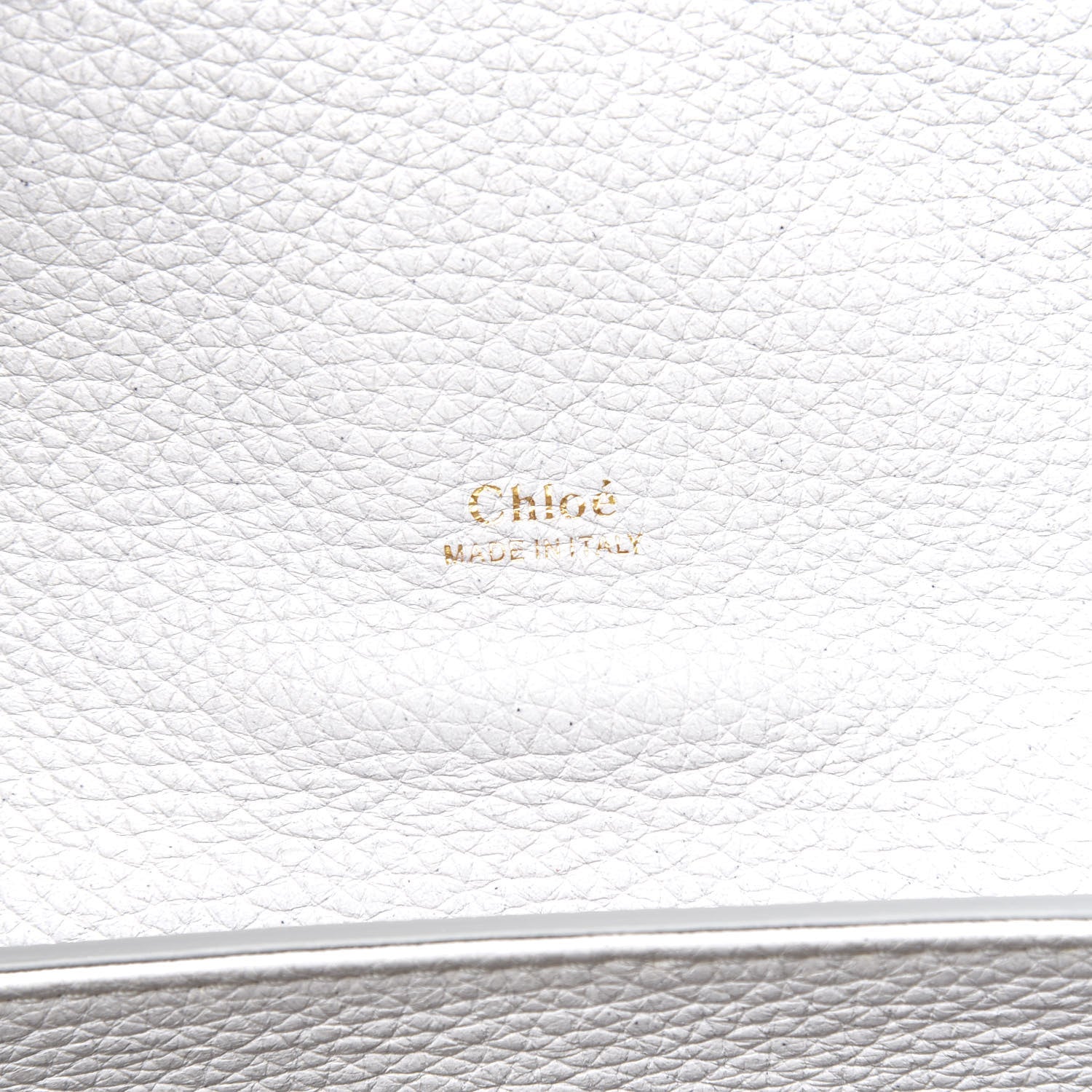 Chloe Shiny Grained Calfskin Medium Aby Day Shoulder Bag Airy Grey 6 of 10