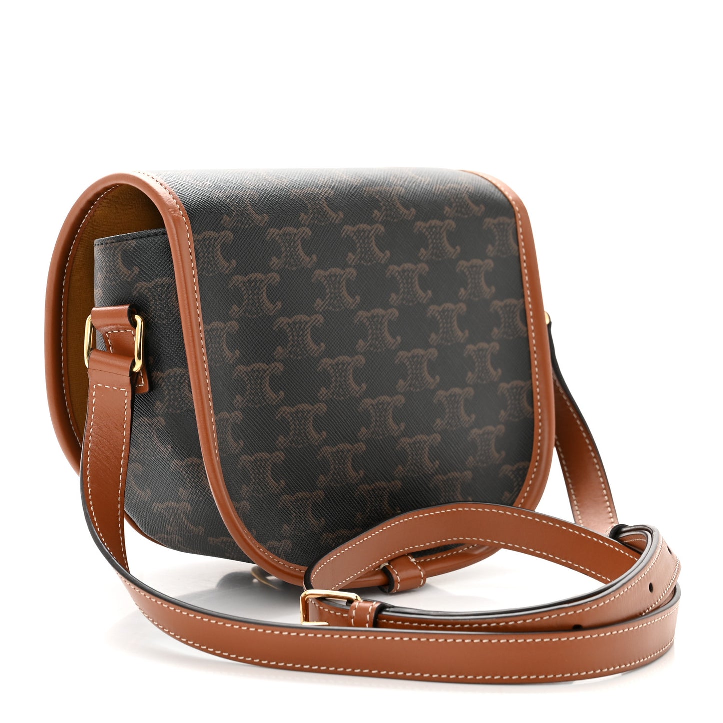 Triomphe Canvas Medium Folco Bag Tan