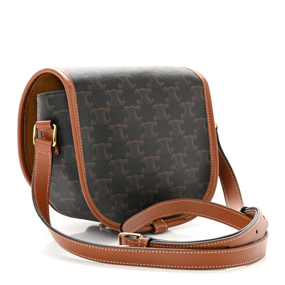 Celine Triomphe Canvas Medium Folco Bag Tan 2 of 9