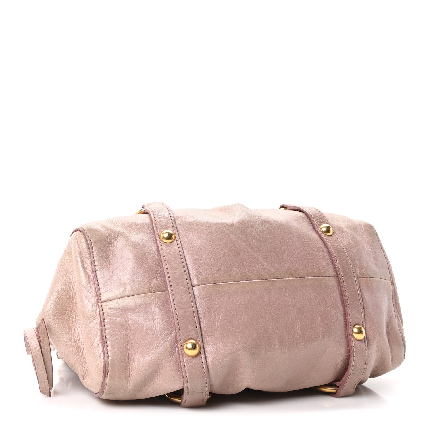 Miu Miu Vitello Shine Top Handle Satchel Mughetto 4 of 10