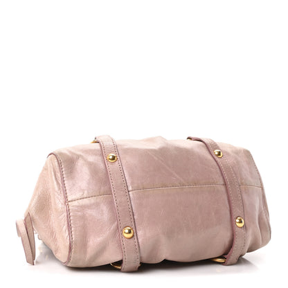Miu Miu Vitello Shine Top Handle Satchel Mughetto 4 of 10