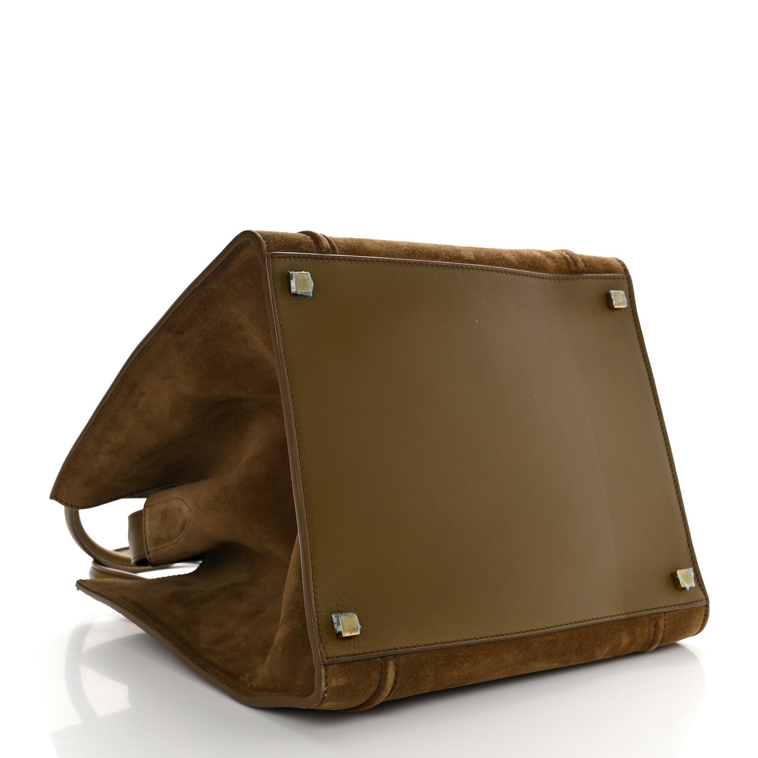 Celine Suede Medium Phantom Luggage Olive 4 of 10