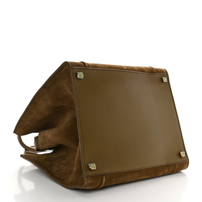 Celine Suede Medium Phantom Luggage Olive 4 of 10