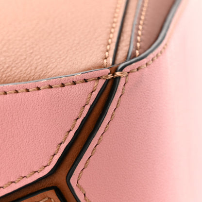 Loewe Calfskin Small Puzzle Bag Tan Medium Pink 10 of 13