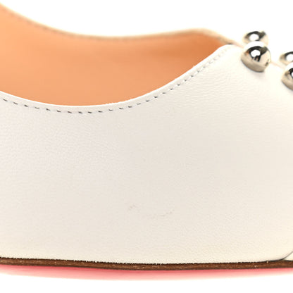 Christian Louboutin Nappa Patent Studded Predupump 85 Pumps 39.5 White 9 of 12