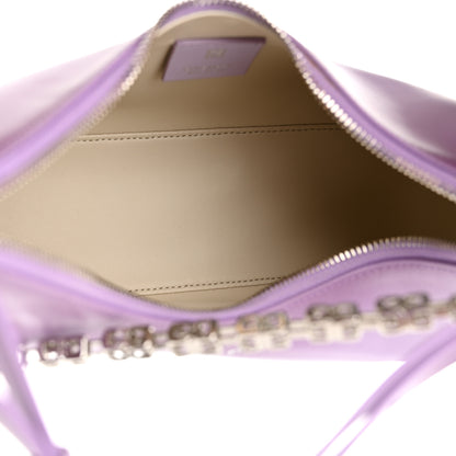 Givenchy Smooth Calfskin Small Moon Cut Out Shoulder Bag Mauve 5 of 10