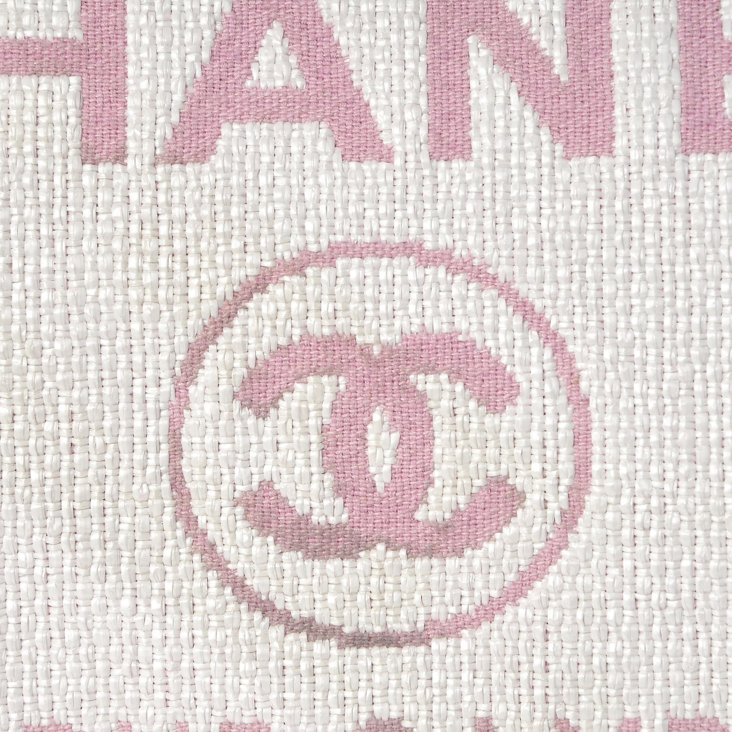 Chanel Woven Straw Raffia Large Deauville Tote Pink 12 of 17