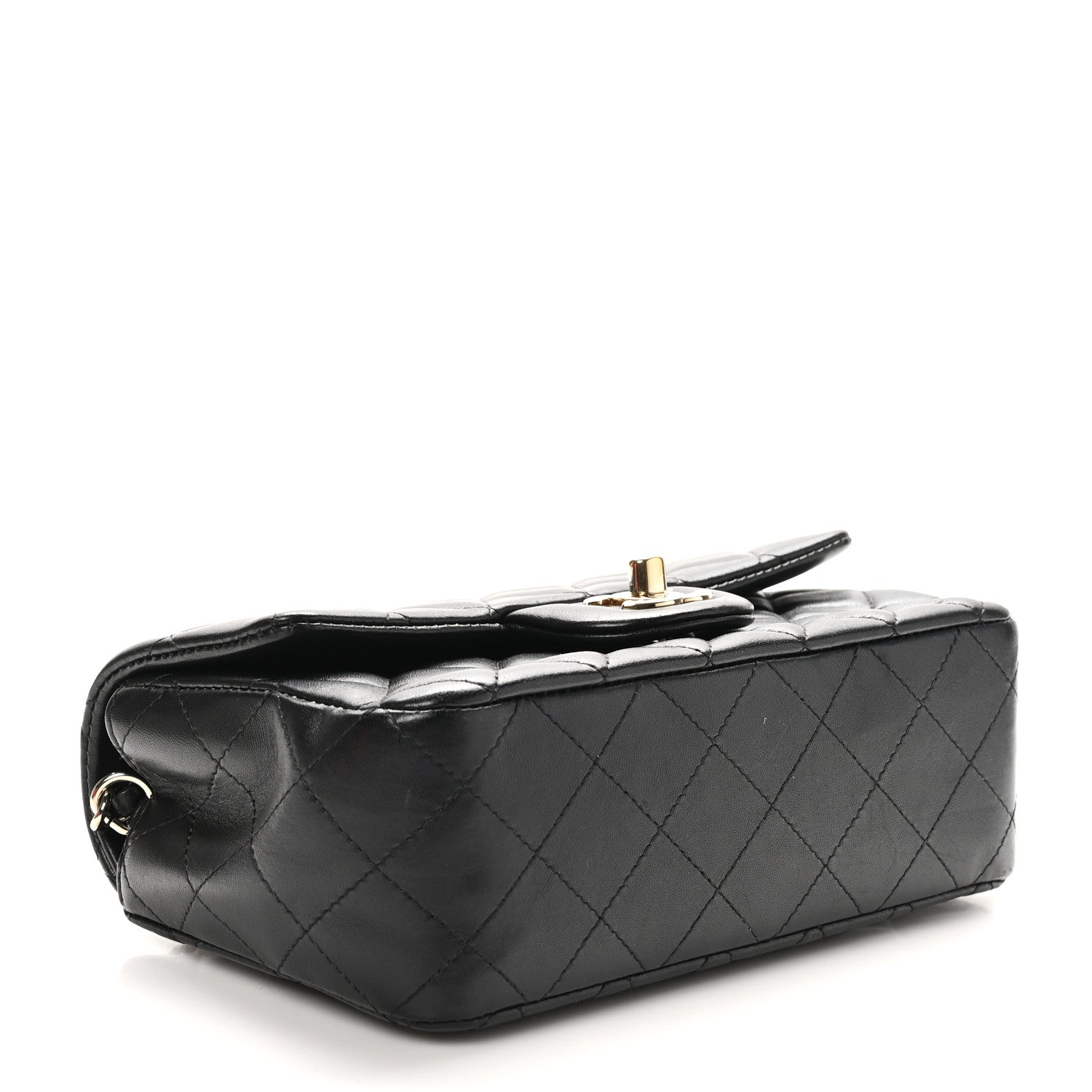 Chanel Lambskin Quilted Mini Rectangular Flap Black 4 of 12