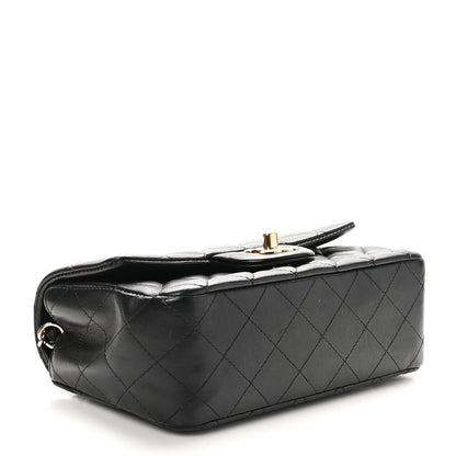 Chanel Lambskin Quilted Mini Rectangular Flap Black 4 of 12