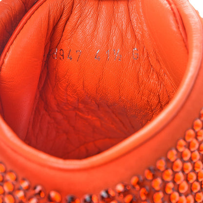 Gucci Satin Crystal High Top Sneakers 41.5 Orange 11 of 12