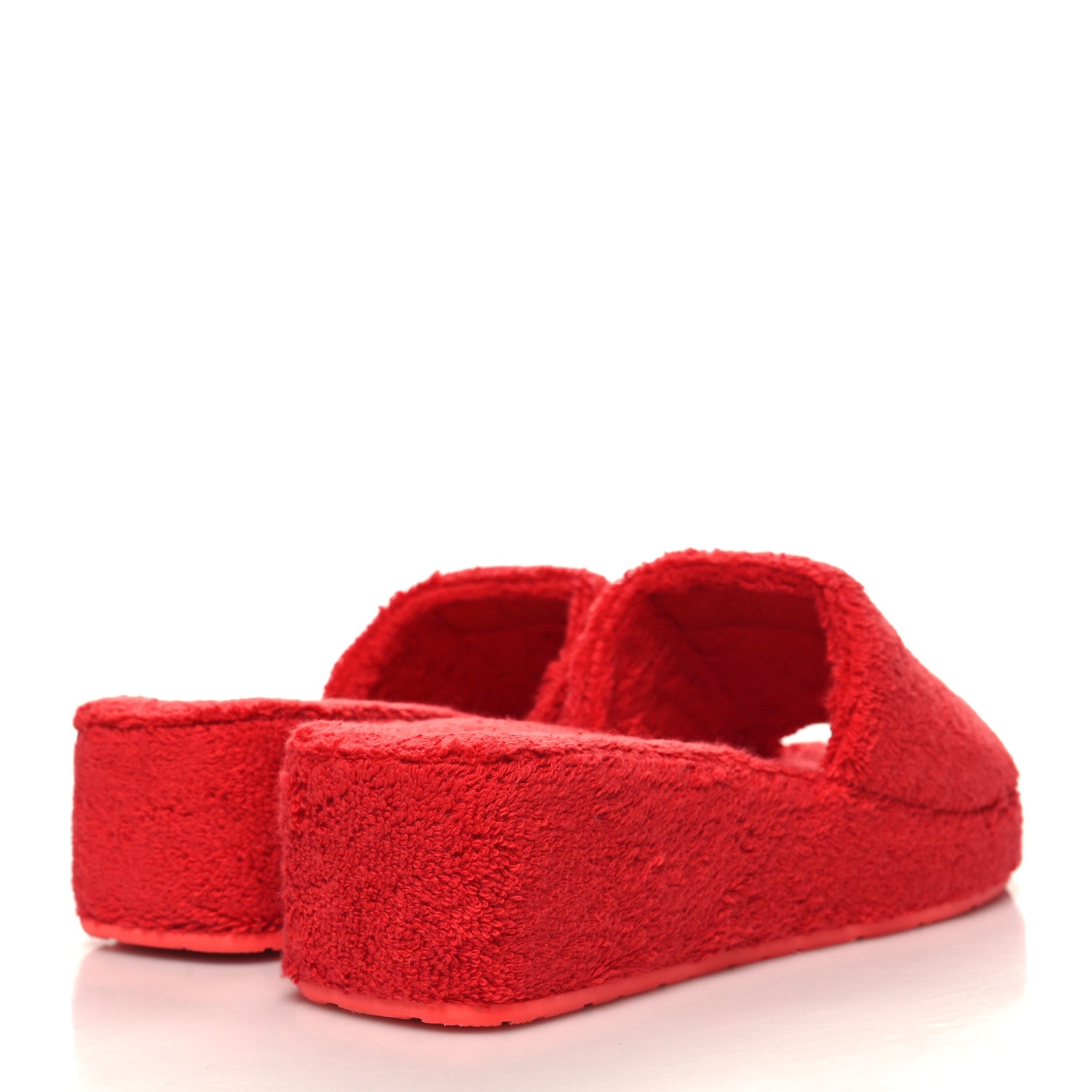 Chanel Terry CC Flat Mules Sandals 36 Dark Red Orange 4 of 9