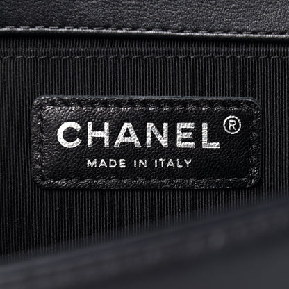 Chanel Calfskin Medium Bi-Color Boy Flap Navy Black 5 of 6