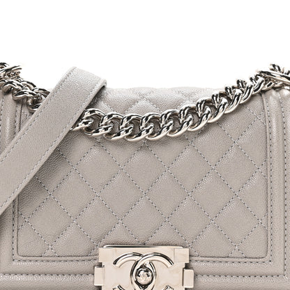 Chanel Caviar Quilted Small Boy Flap Grey 8 of 11