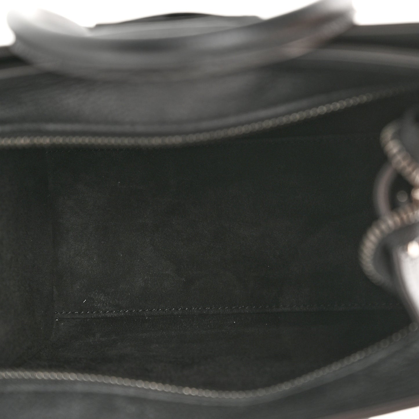 Drummed Calfskin Nano Luggage Black