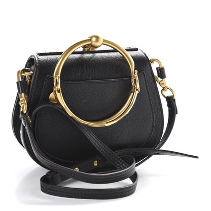 Chloe Calfskin Suede Small Nile Bracelet Bag Black 3 of 9
