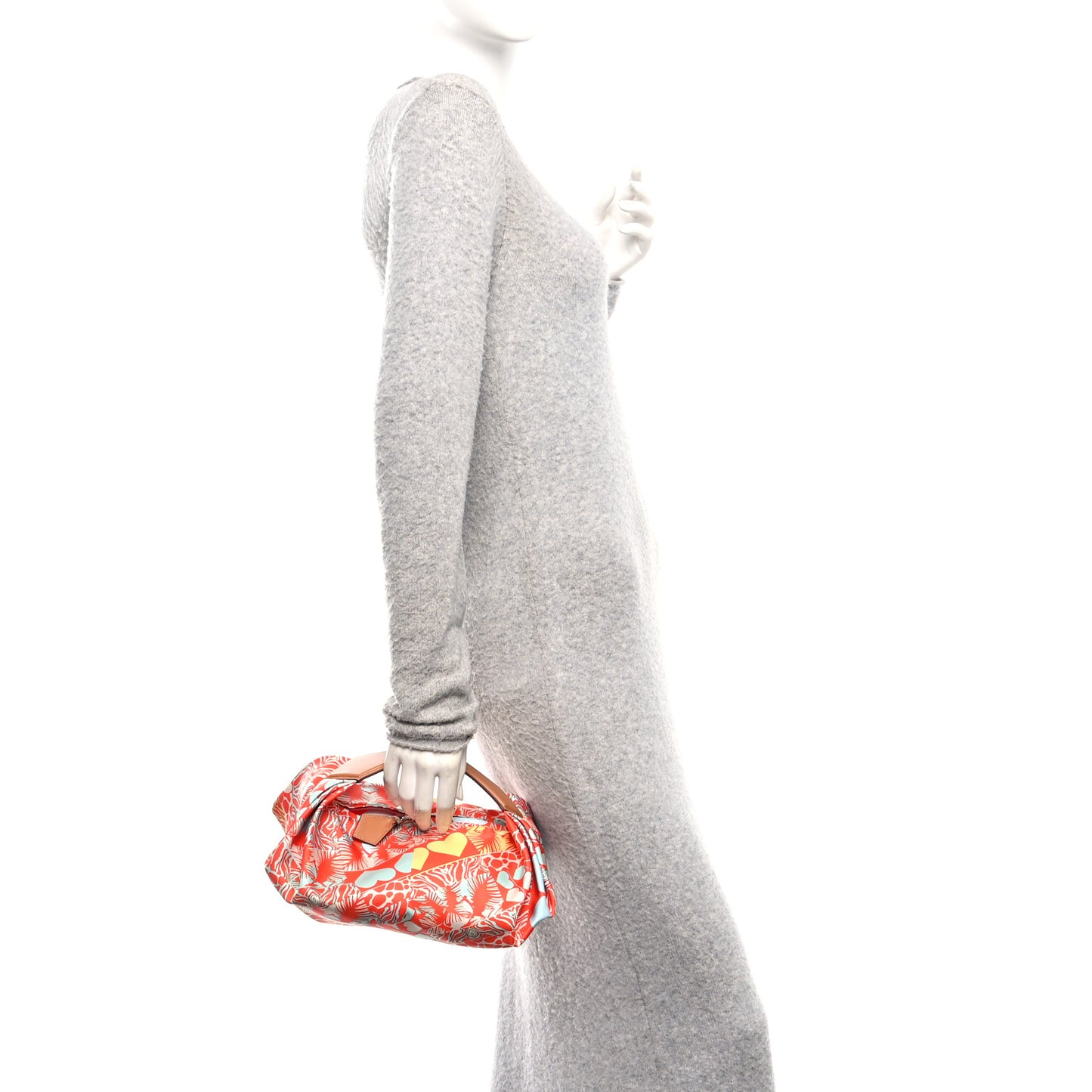 Silk Balusoie Vache Hunter La Promenade du Matin Bandana Bag Orange Poppy Fauve