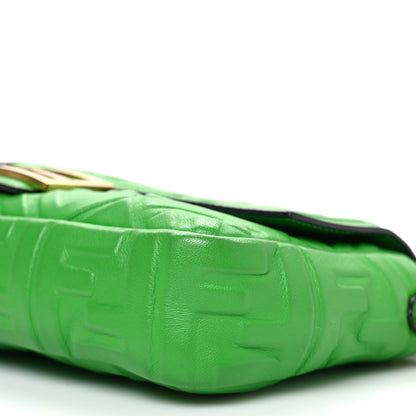 Fendi Nappa FF 1974 Embossed Baguette Tomatillo 10 of 11