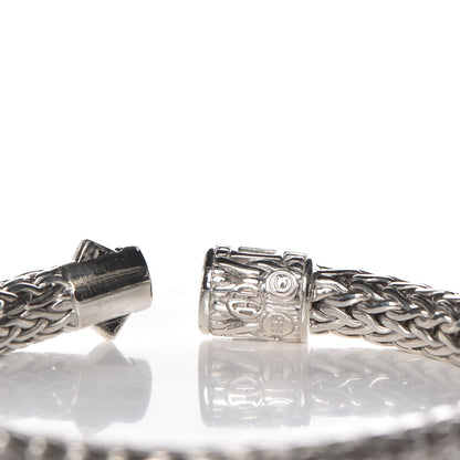 John Hardy Sterling Silver Pave Diamond Medium Classic Chain Clasp Bracelet 5 of 5