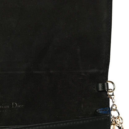 Christian Dior Calfskin Tie Dye Wallet On Chain Blue 11 of 15
