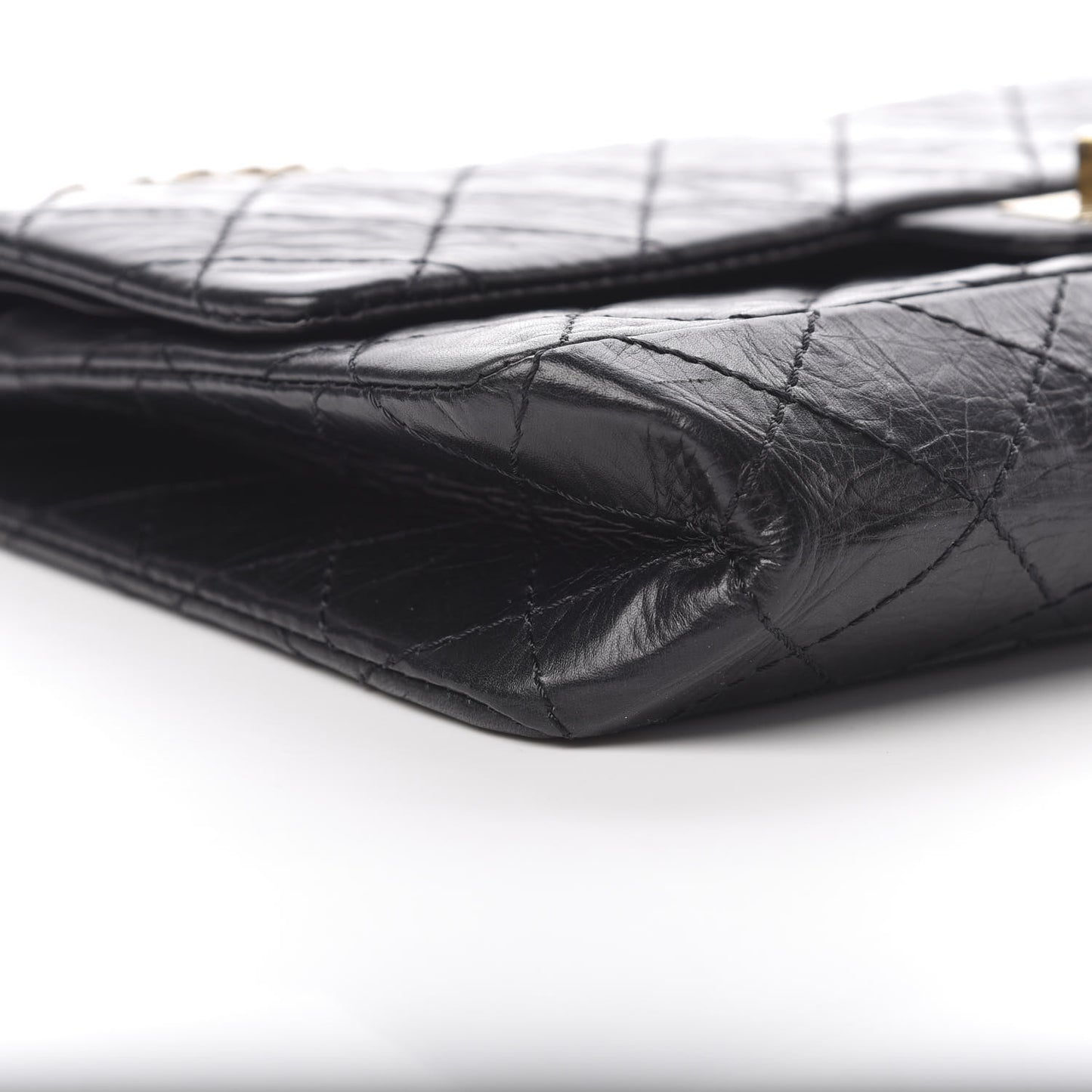 Aged Calfskin Quilted 2.55 Reissue 226 Flap Black
