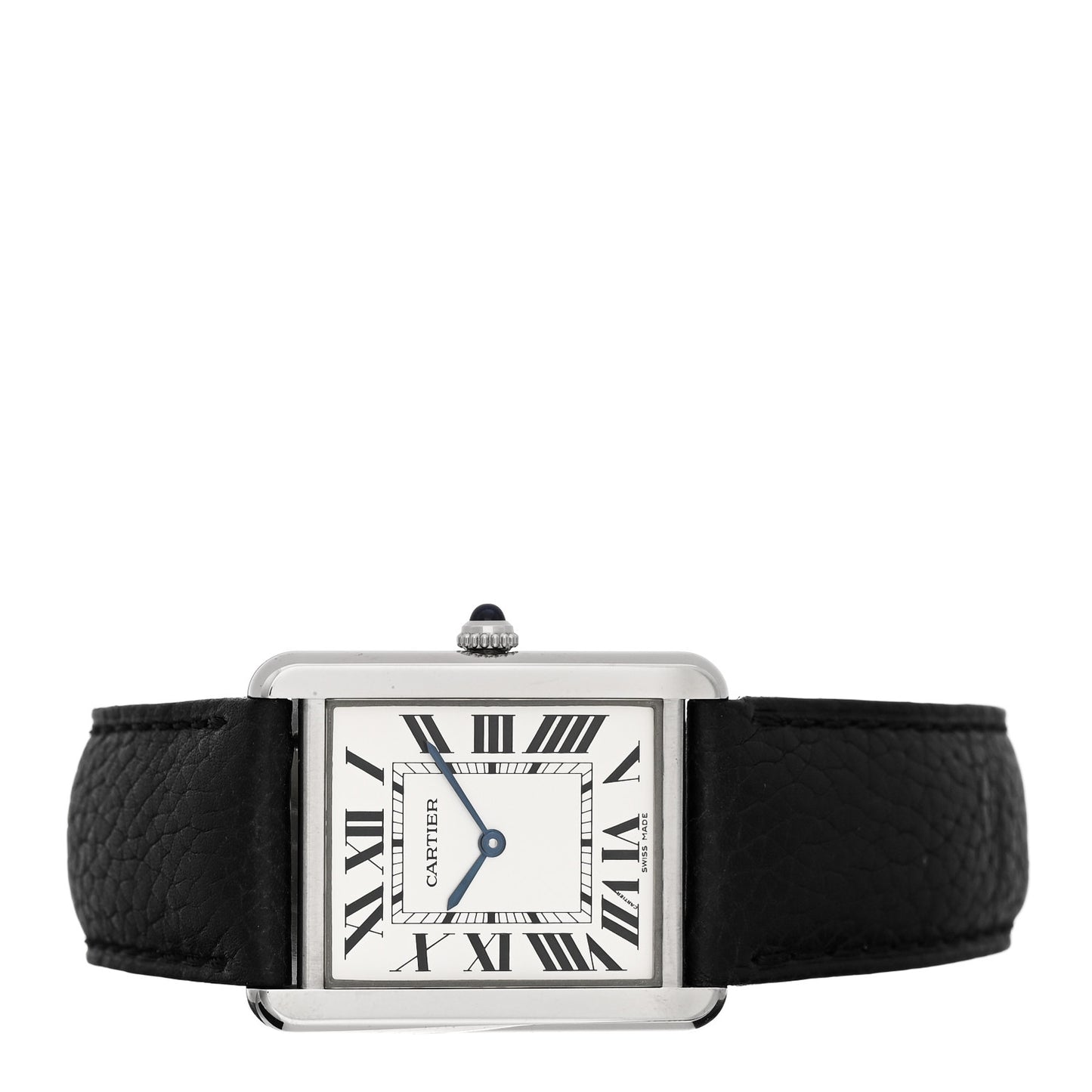 Stainless Steel Calfskin 27mm Tank Solo Quartz Watch