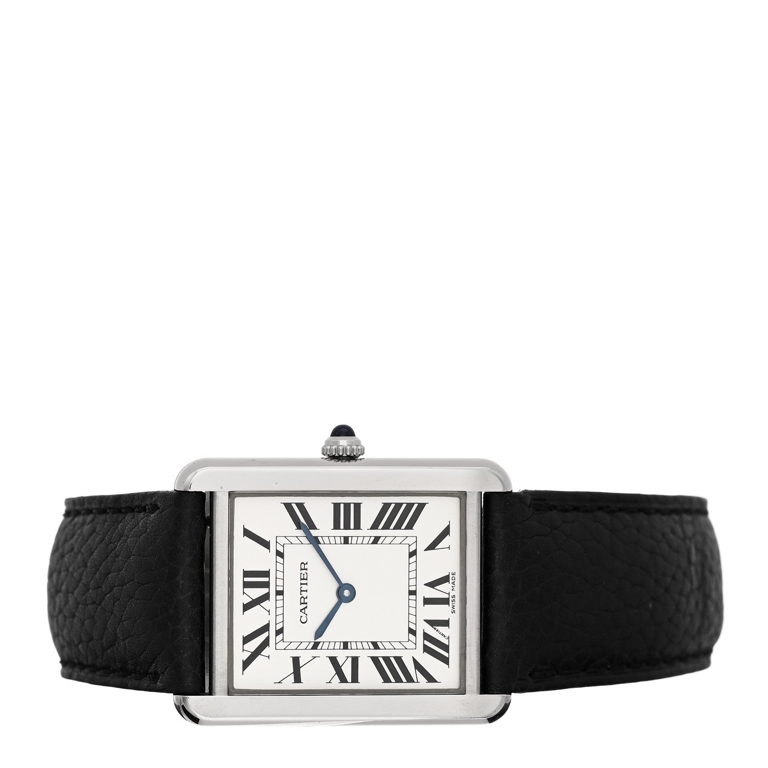 Cartier Stainless Steel Calfskin 27mm Tank Solo Quartz Watch 2 of 5