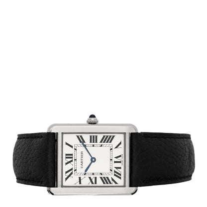 Cartier Stainless Steel Calfskin 27mm Tank Solo Quartz Watch 2 of 5