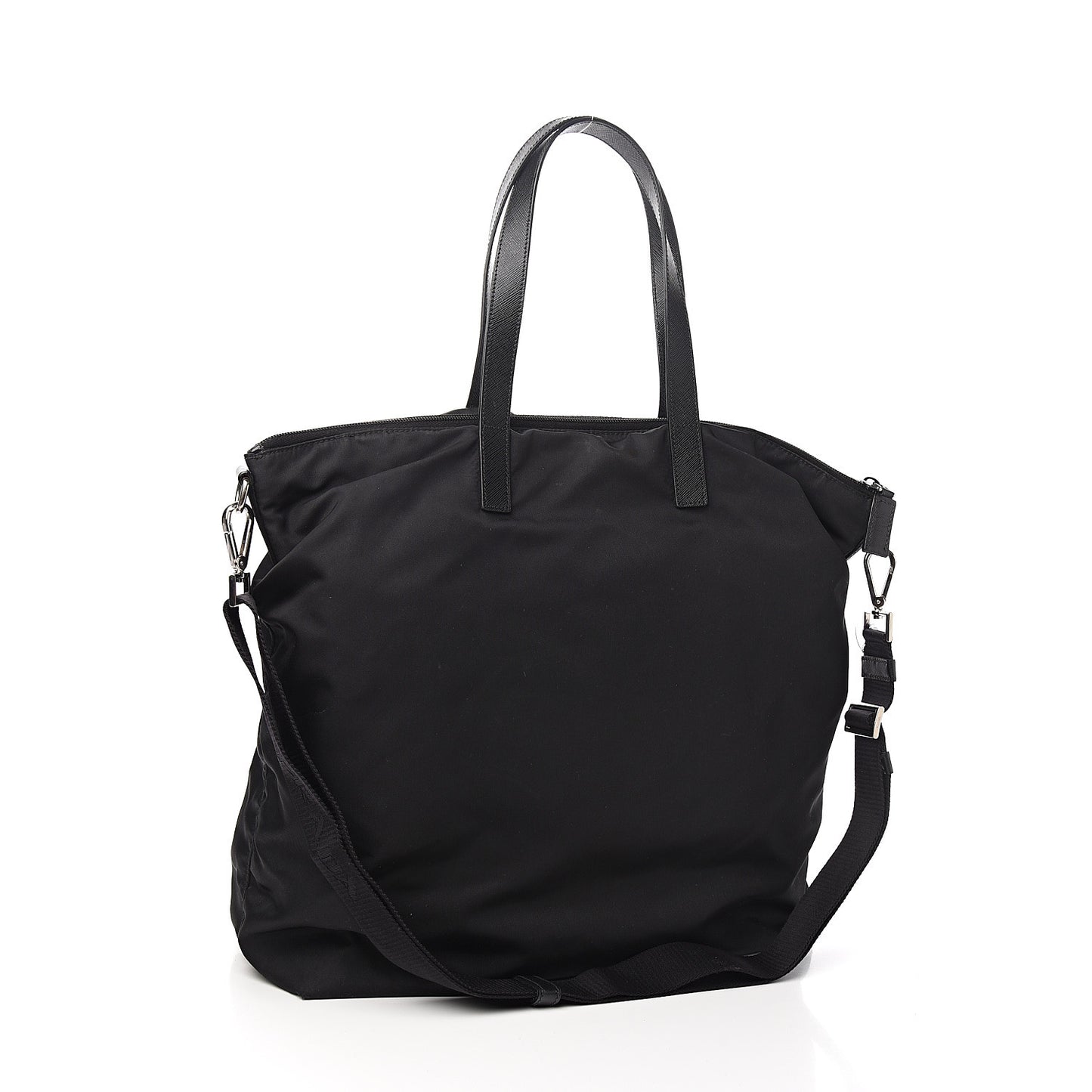 Tessuto Nylon Saffiano Tote Black