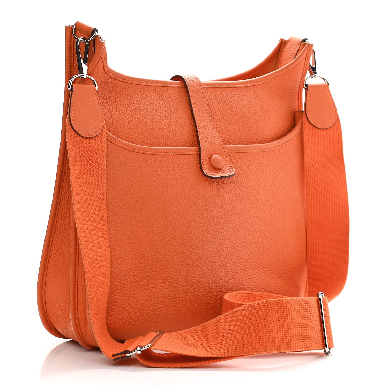 Hermes Taurillon Clemence Evelyne III GM Orange 3 of 10