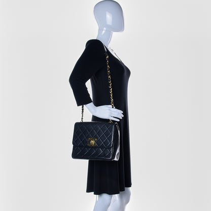 Chanel Lambskin Quilted Single Flap Bag Black 2 of 12