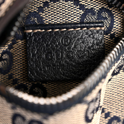 Gucci GG Monogram Web Double Pocket Belt Bag Navy 6 of 13