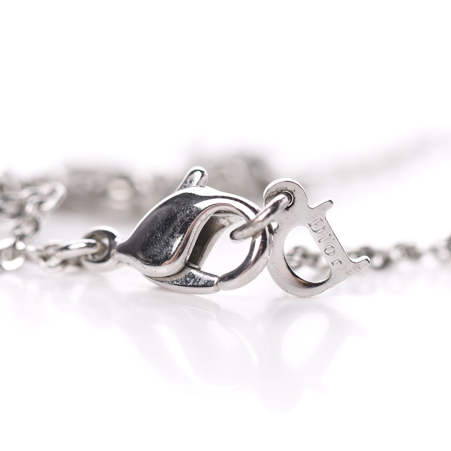 Christian Dior Crystal Logo Bracelet Silver 4 of 4