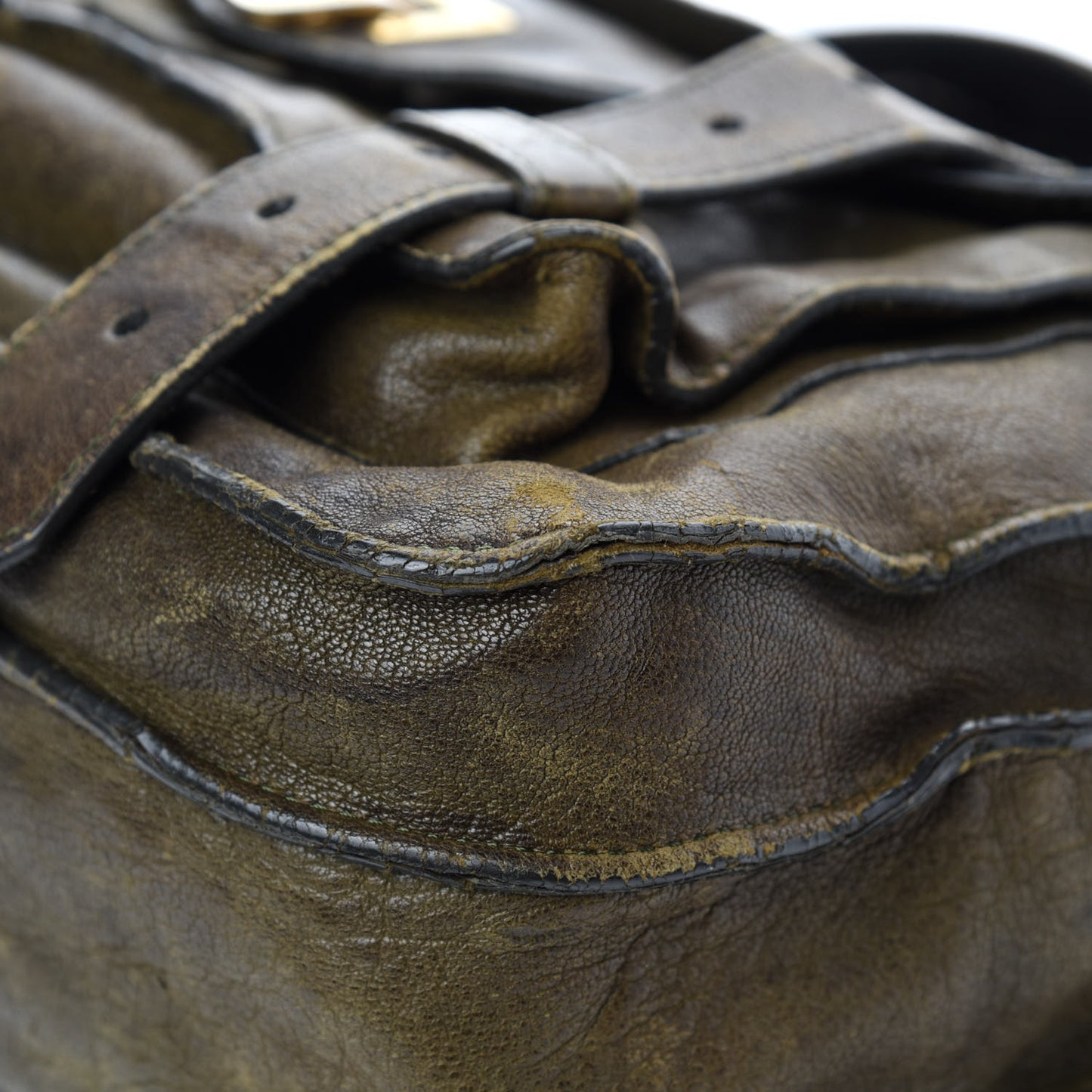 Lambskin Medium PS1 Satchel Dark Olive