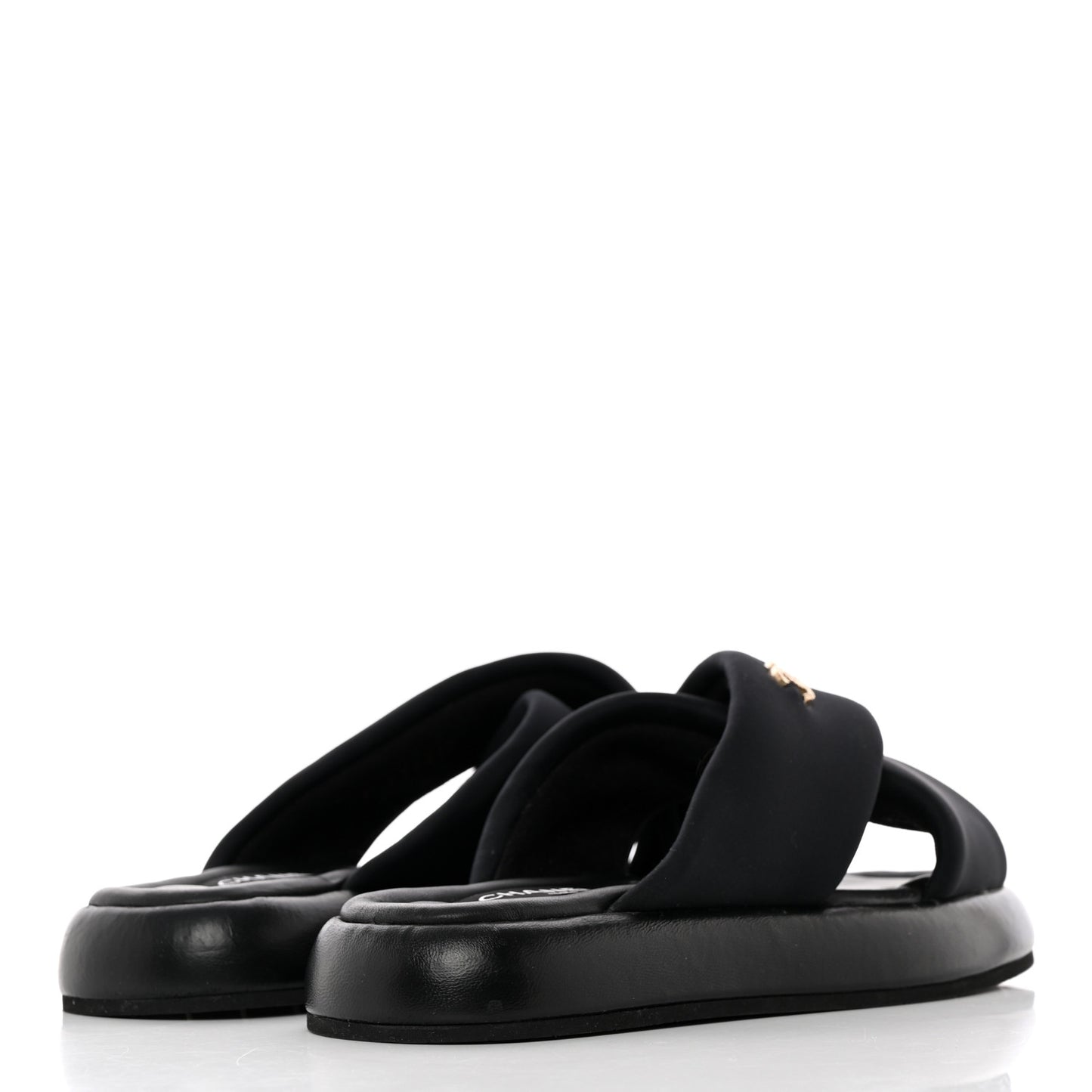 Fabric CC Mules Sandals 36 Black