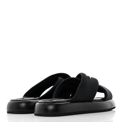 Chanel Fabric CC Mules Sandals 36 Black 4 of 15
